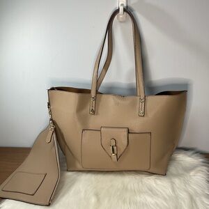Tutilo New York Pebbled Faux Leather Tote Bag